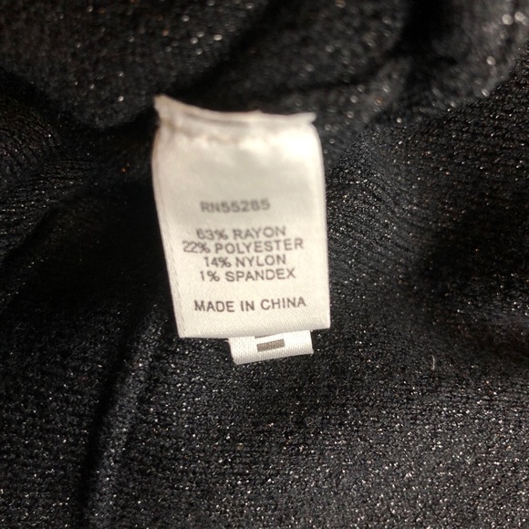 Express Black Sparkle Knit Dress Size: L - Picture 9 of 10